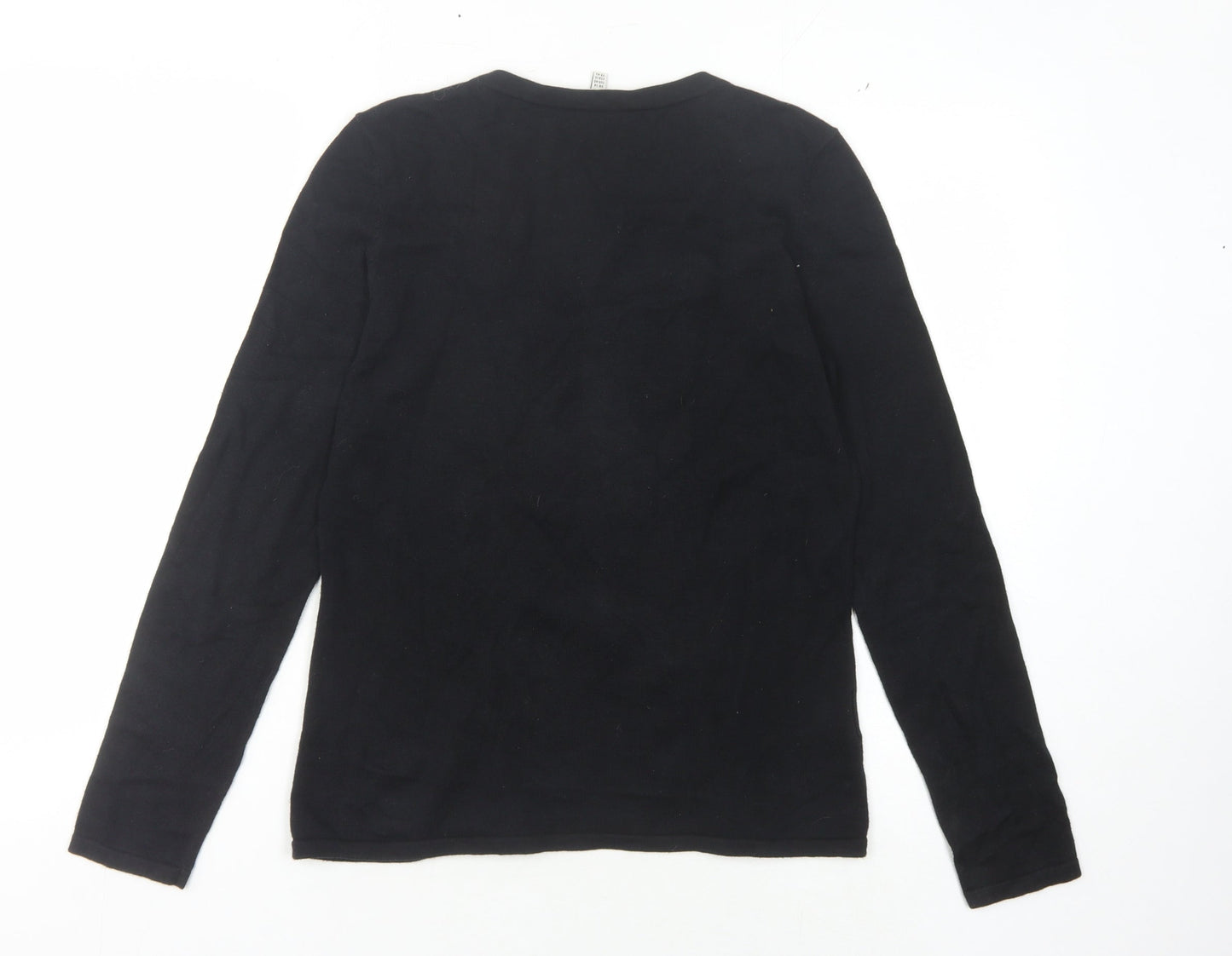 Laura Ashley Women's Black Striped Cardigan Size 14