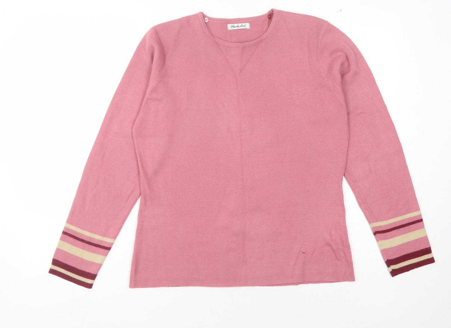 Berketex Women's Pink Striped Jumper, Size 14