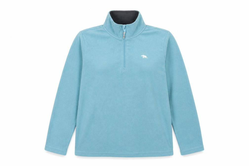 Ridge & Co. Blue Unisex 1/4 Zip Fleece Pullover Sweatshirt