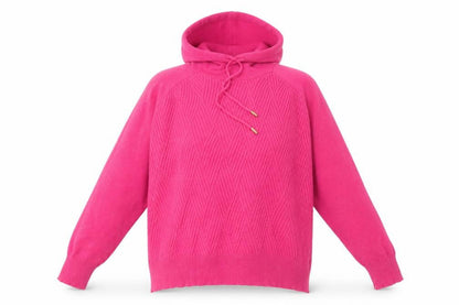 Next Women's Pink Hooded Wool Jumper, Size L