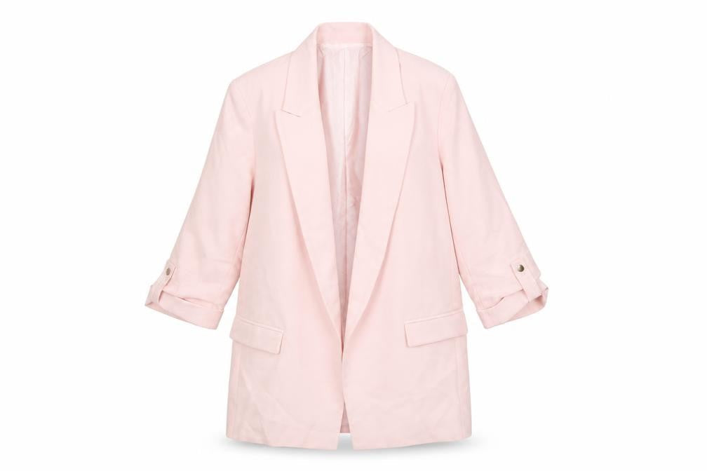 Zara Women's Pink Blazer Size 8 Classic Notch Lapel