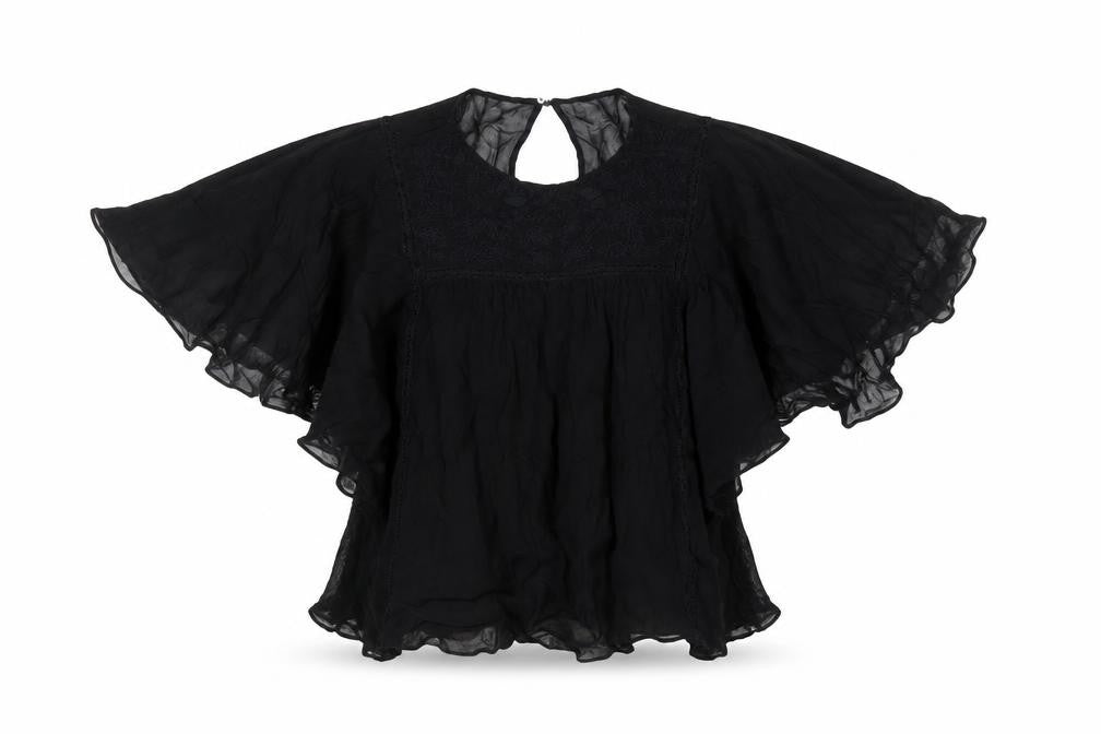 Zara Women's Black Viscose Top XS