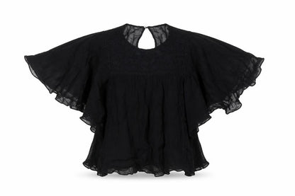 Zara Women's Black Viscose Top XS