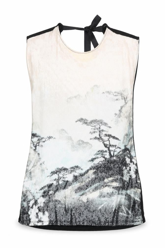 Next Women's Black Beige Sequin Sleeveless Top Size 14
