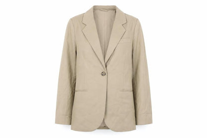 H&M Women's Beige Blazer, S, Single-Breasted, Lined