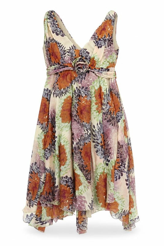 Front view of Principles Women's Multicoloured A-Line Hi-Low Dress, size 10