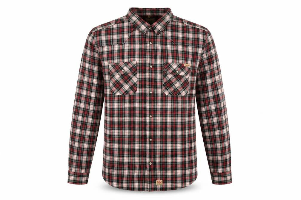 Hoi Polloi Men's Red Plaid Button-Up Shirt L