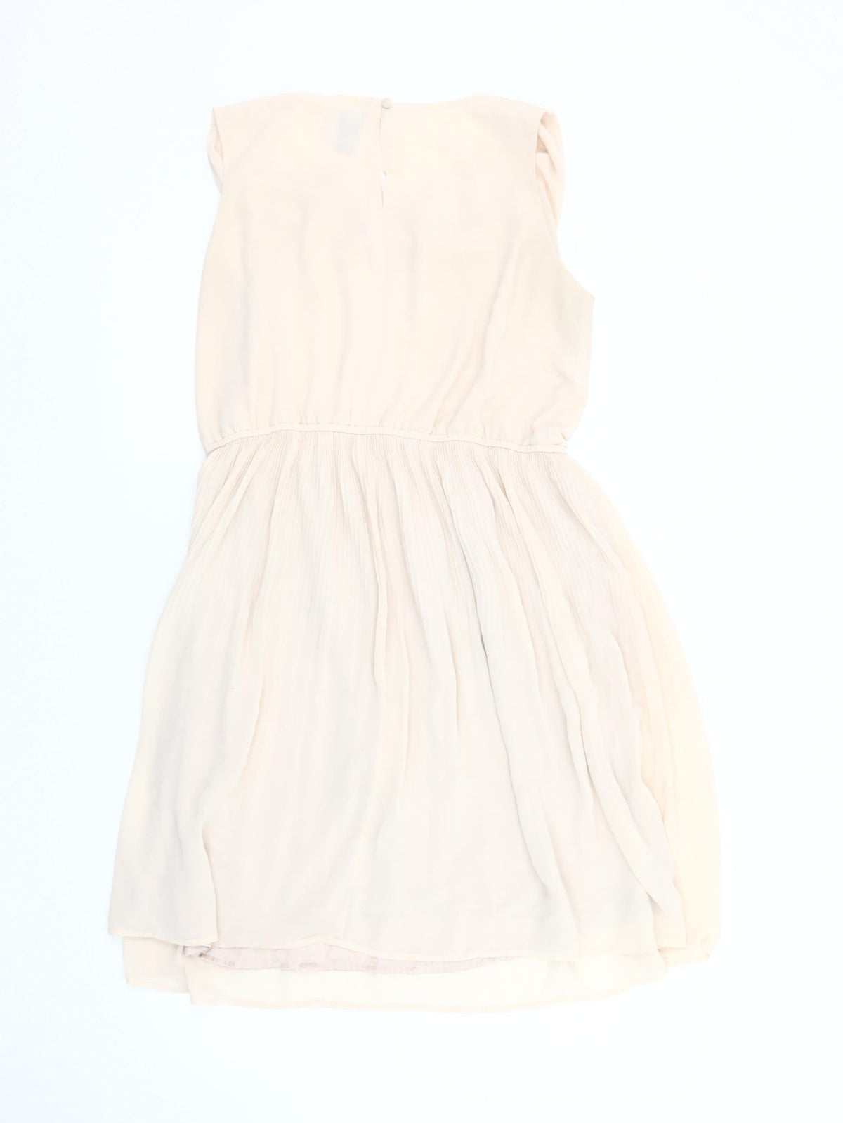 H&M Women Beige Sleeveless Cowl Neck Dress Size 12