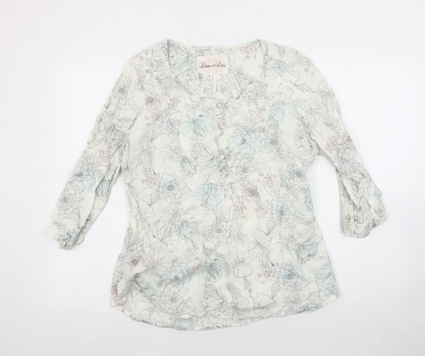 Marks and Spencer Floral Linen Blouse