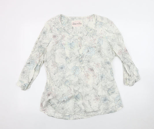 Marks and Spencer Floral Linen Blouse