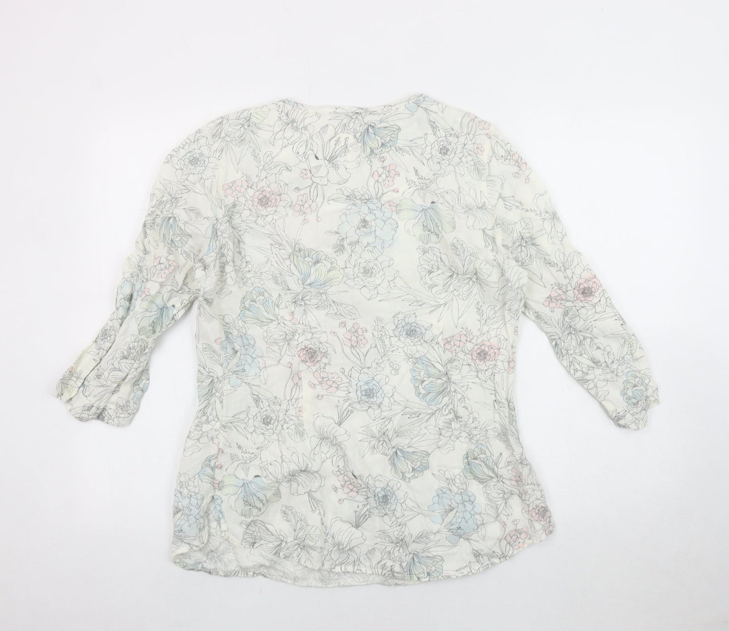 Marks and Spencer Floral Linen Blouse