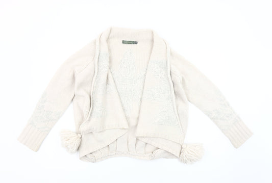 Mint Velvet Women's Ivory Wrap Cardigan Size 10