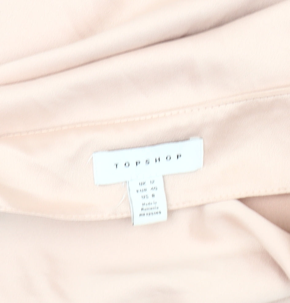 Topshop Women Pale Pink Slip Dress Size 10