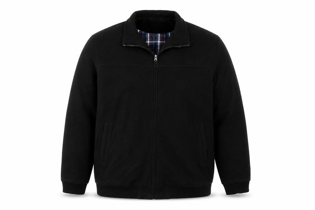 Greenwoods Men's Black XL Casual Zip Jacket