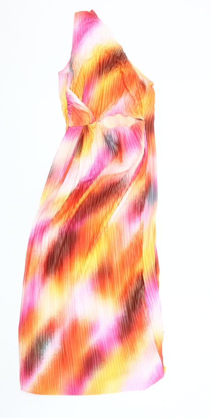 PRETTYLITTLETHING Women's Multicoloured One-Shoulder Dress