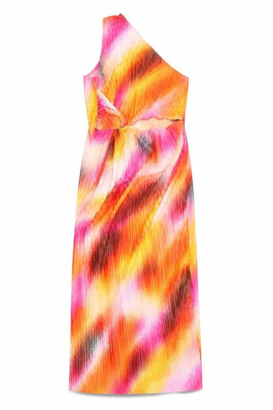 PrettyLittleThing Women's Multicoloured One-Shoulder Dress
