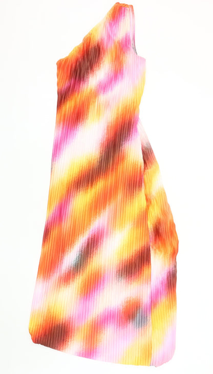 PRETTYLITTLETHING Women's Multicoloured One-Shoulder Dress