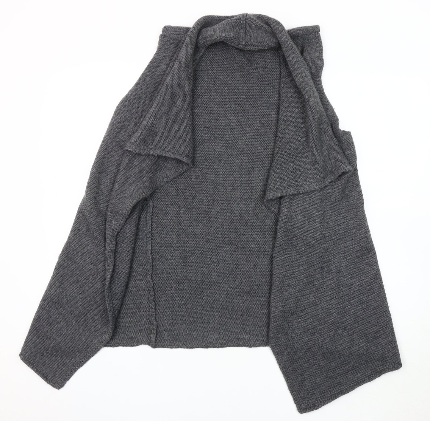 Cynthia Rowley Women's Grey Open Knit Open Front Cardigan L
