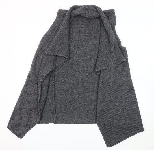 Cynthia Rowley Women's Grey Open Knit Open Front Cardigan L