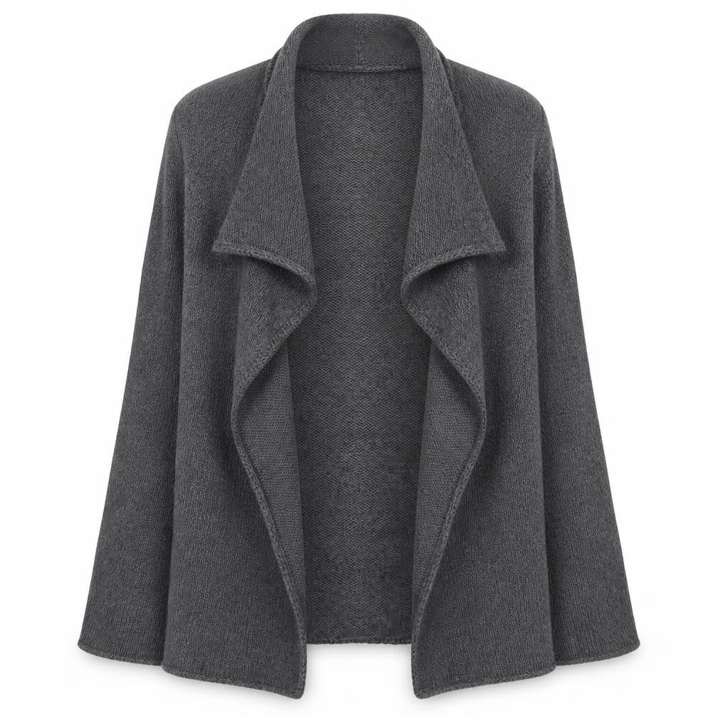 Cynthia Rowley Women's Grey Open Knit Open Front Cardigan L