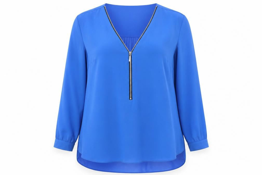Star by Julien Macdonald Women's Blue Tunic Blouse, Size 14
