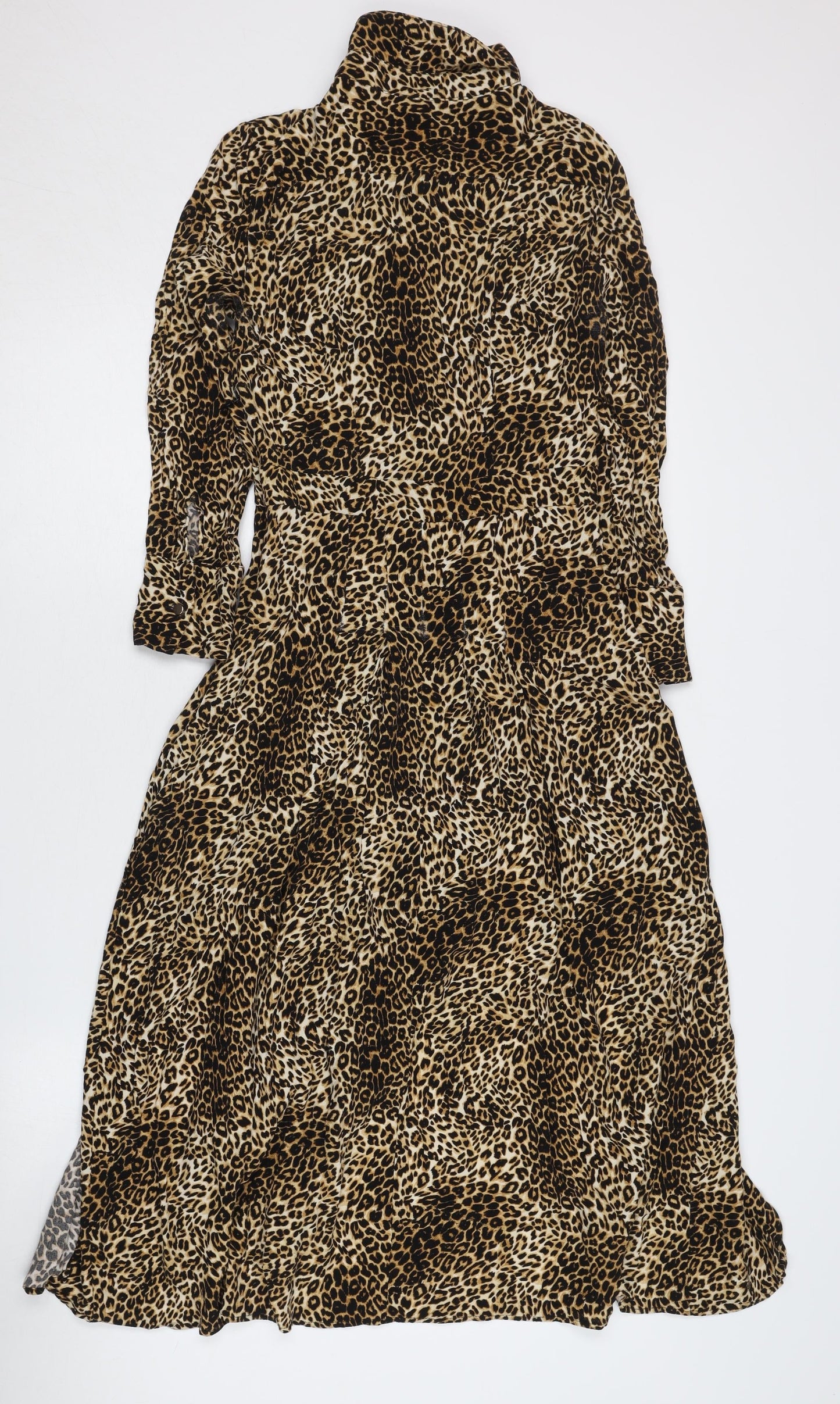 Topshop Women’s Multicoloured Animal Print Midi Dress Size 6