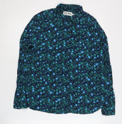 Additional front view of ICHI Women's Multicoloured Floral Blouse, size 8