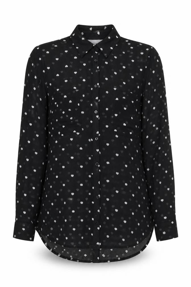Red Herring Women's Black Button-Up Shirt Size 12