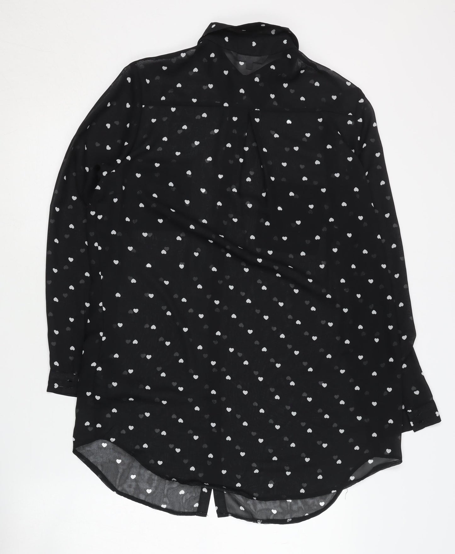 Red Herring Women's Black Button-Up Shirt Size 12