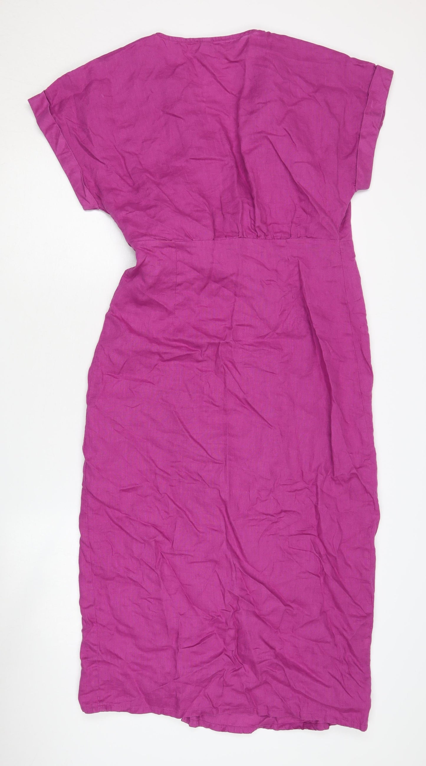 MNG Women's Pink Wrap Dress Size 12