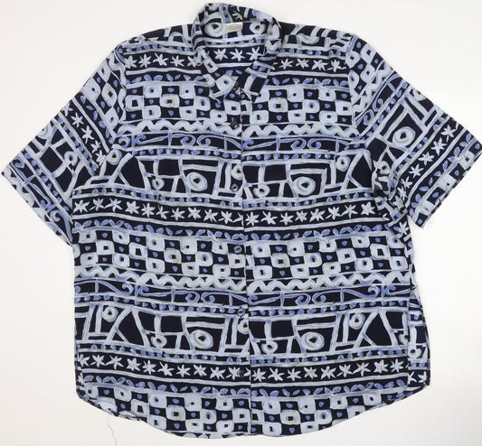 C&A Women's Blue Geometric Blouse Size 20