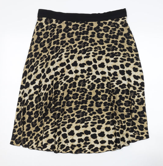Zara Women’s Animal Print Skirt - Multicoloured UK 12