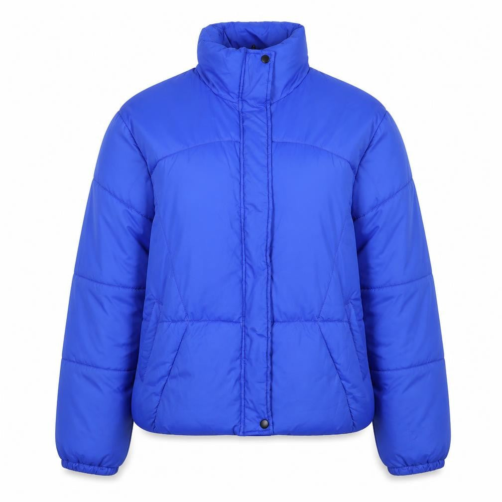 M Women's Blue Puffer Jacket Size 6, Full Zip