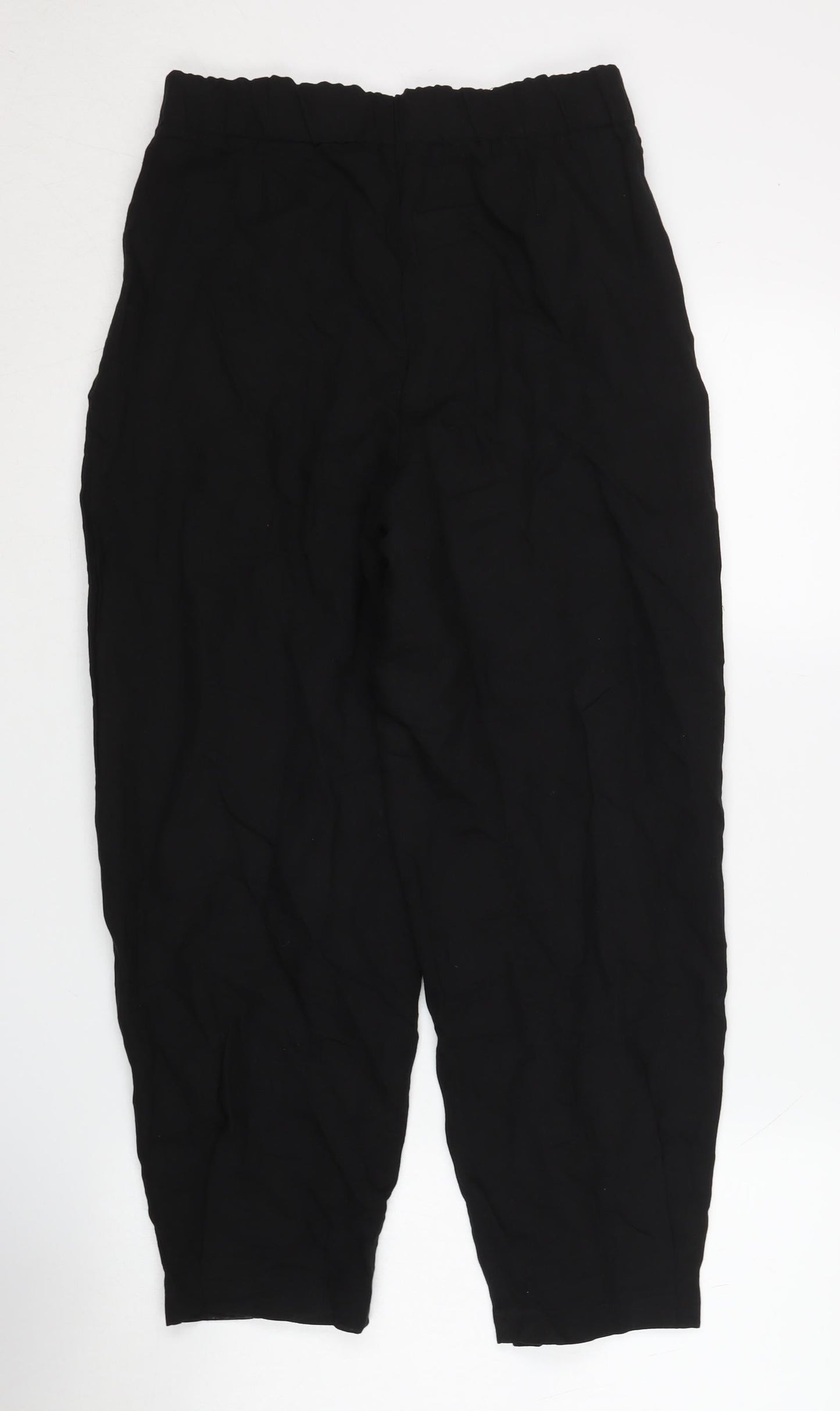 Zara Women’s Black XS Relaxed Linen Trousers