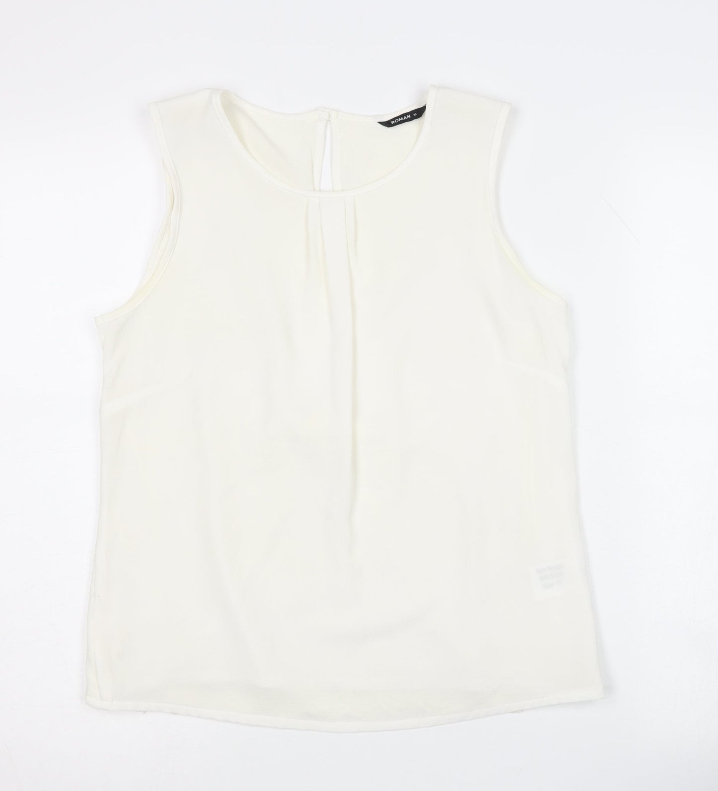 Roman Women's Sleeveless White Tank Top Size 10