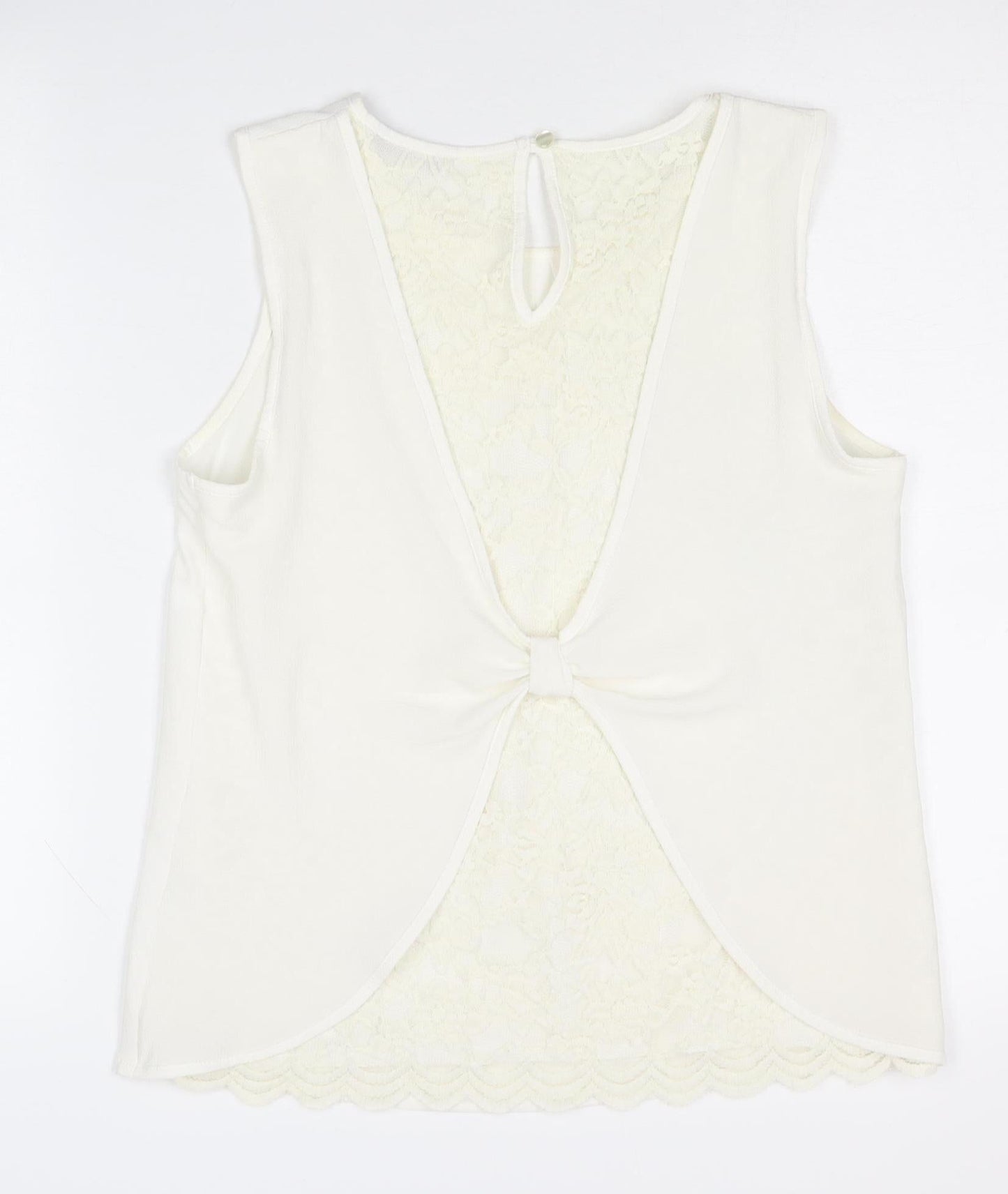Roman Women's Sleeveless White Tank Top Size 10