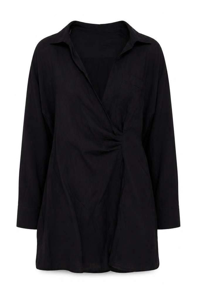 Zara Women's Black Long Sleeve Dress Size 8