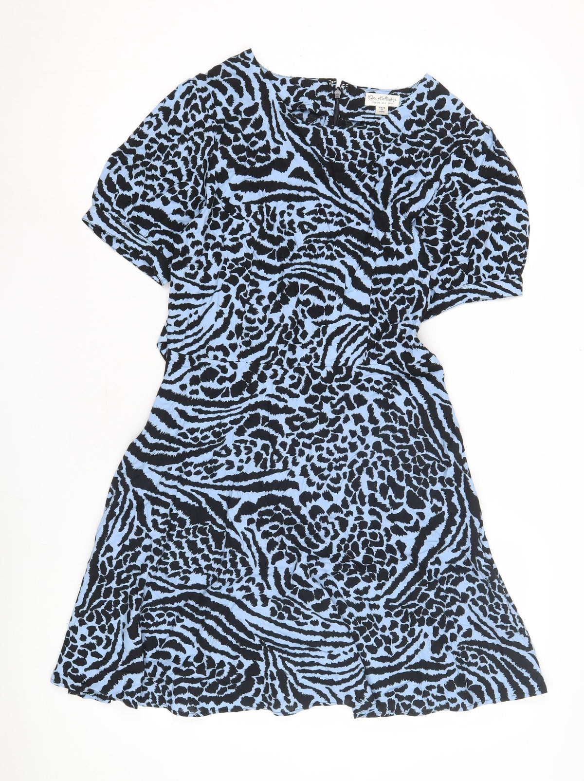 Miss Selfridge Women's Blue Animal Print Dress Size 6