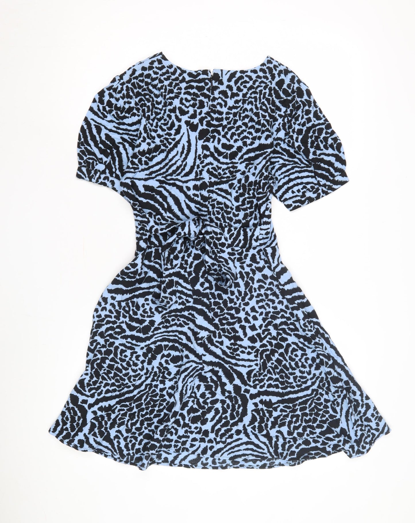 Miss Selfridge Women's Blue Animal Print Dress Size 6