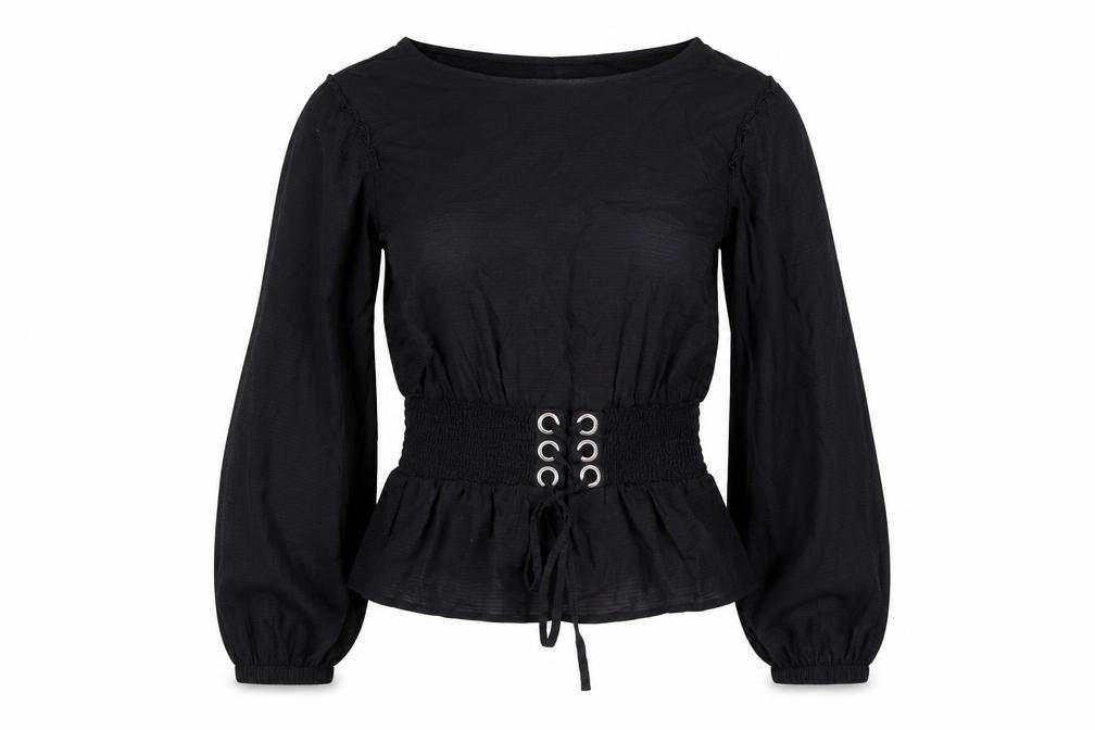 Divided Women's Black Long Sleeve Top - Size 8