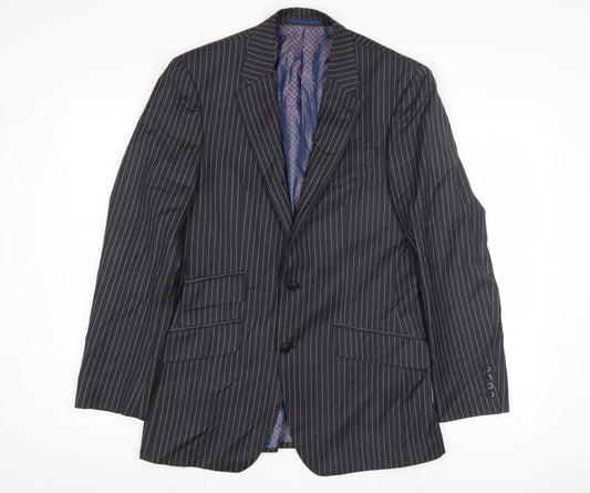 Next Men's Black Striped Blazer 36S Classic