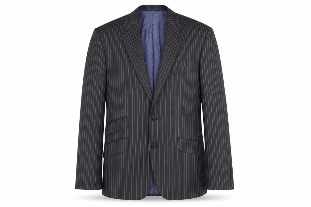 Next Men's Black Striped Blazer 36S Classic