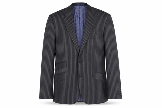 Next Men's Black Striped Blazer 36S Classic