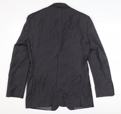 Next Men's Black Striped Blazer 36S Classic