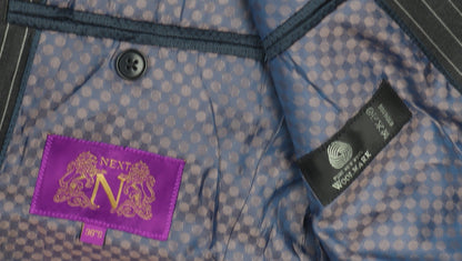 Next Men's Black Striped Blazer 36S Classic