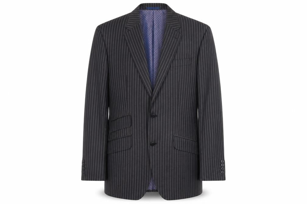 Next Men's Grey Striped Blazer 36S