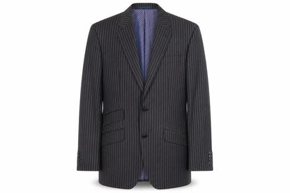Next Men's Grey Striped Blazer 36S
