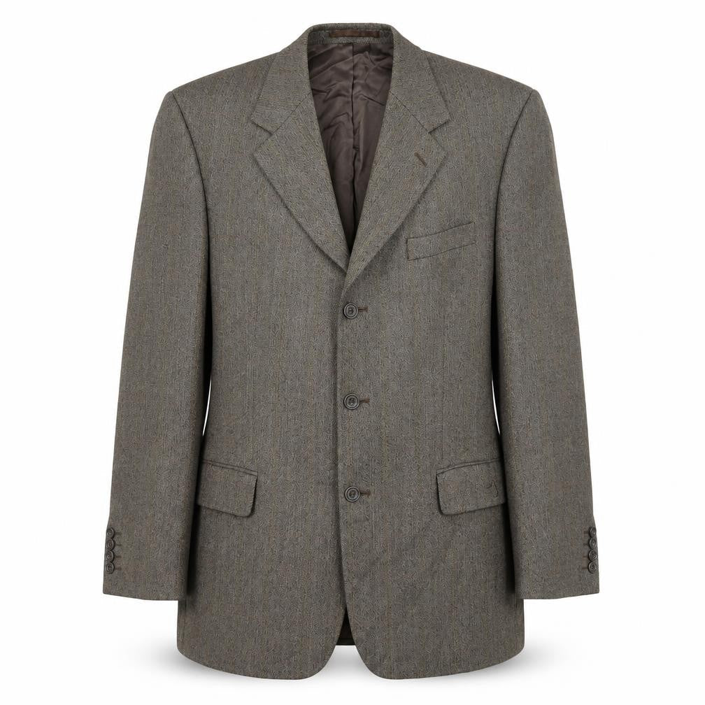 Savoy Tailors Guild Men's Brown Tweed Blazer 42L