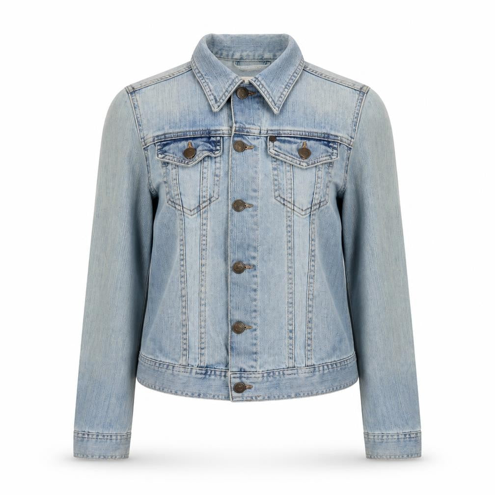 Women’s &Jacket Denim Blue Basic Jacket Size 8