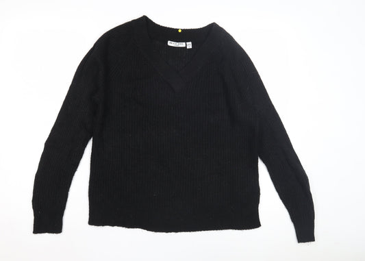 Brave Soul Women's Black V-Neck Pullover Jumper S